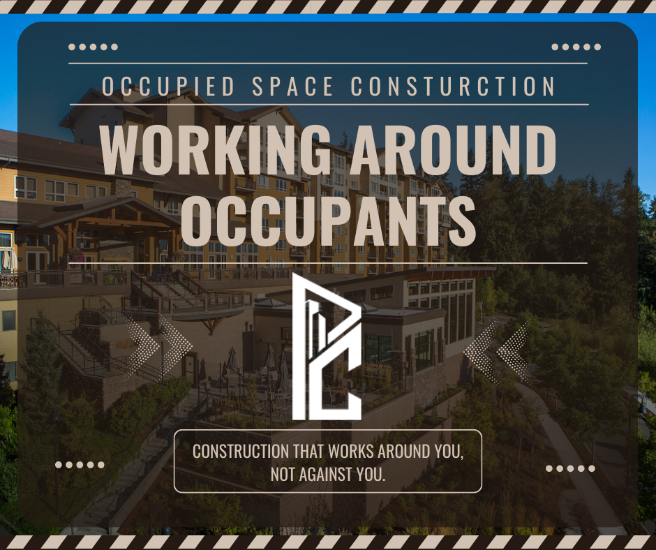 occupied-construction Occupied space construction services by Pro Commercial showing working around occupants during renovation