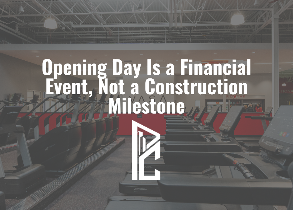 Opening Day Is a Financial Event, Not a Construction Milestone