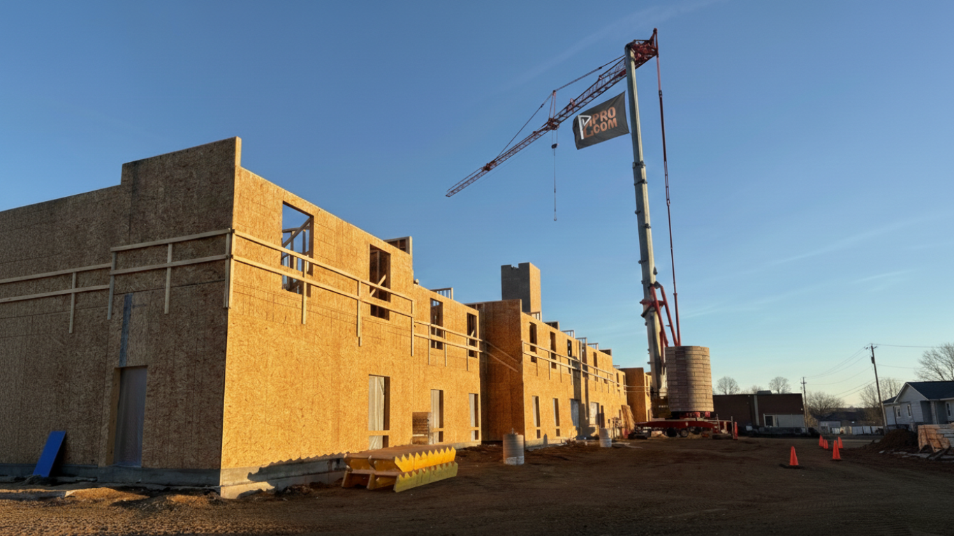 Everhome Suites hotel construction site by Pro Commercial