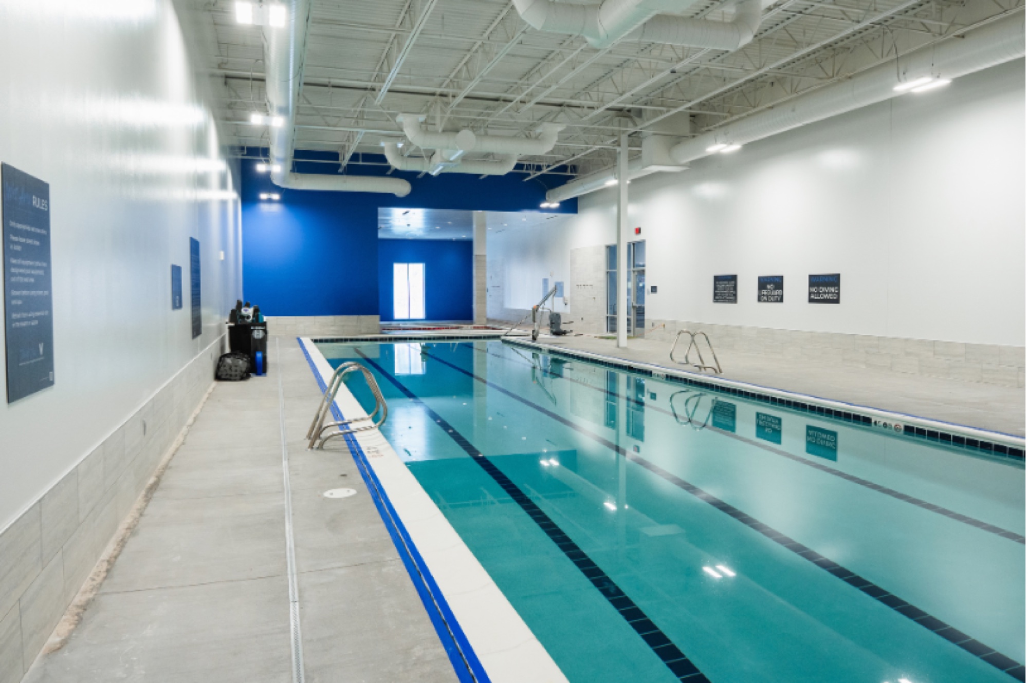 Indoor lap pool with lane markers at VASA Fitness Castleton